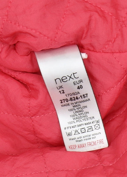 Womens UK Size 12 NEXT Pink Anorak Coat