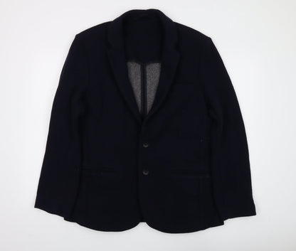 Mens UK Size 44 River Island Regular Blue Suit Jacket