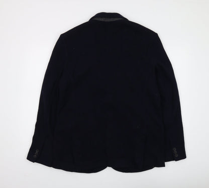 Mens UK Size 44 River Island Regular Blue Suit Jacket