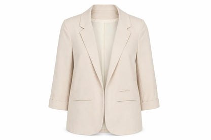 ASOS Women’s Beige Blazer Size 10 Regular 3/4 Sleeve