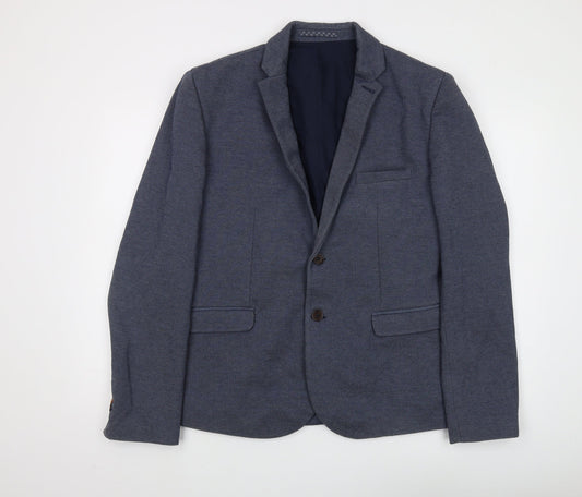 Mens UK Size 41-44 Burton Regular Blue Suit Jacket