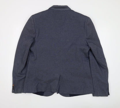 Mens UK Size 41-44 Burton Regular Blue Suit Jacket