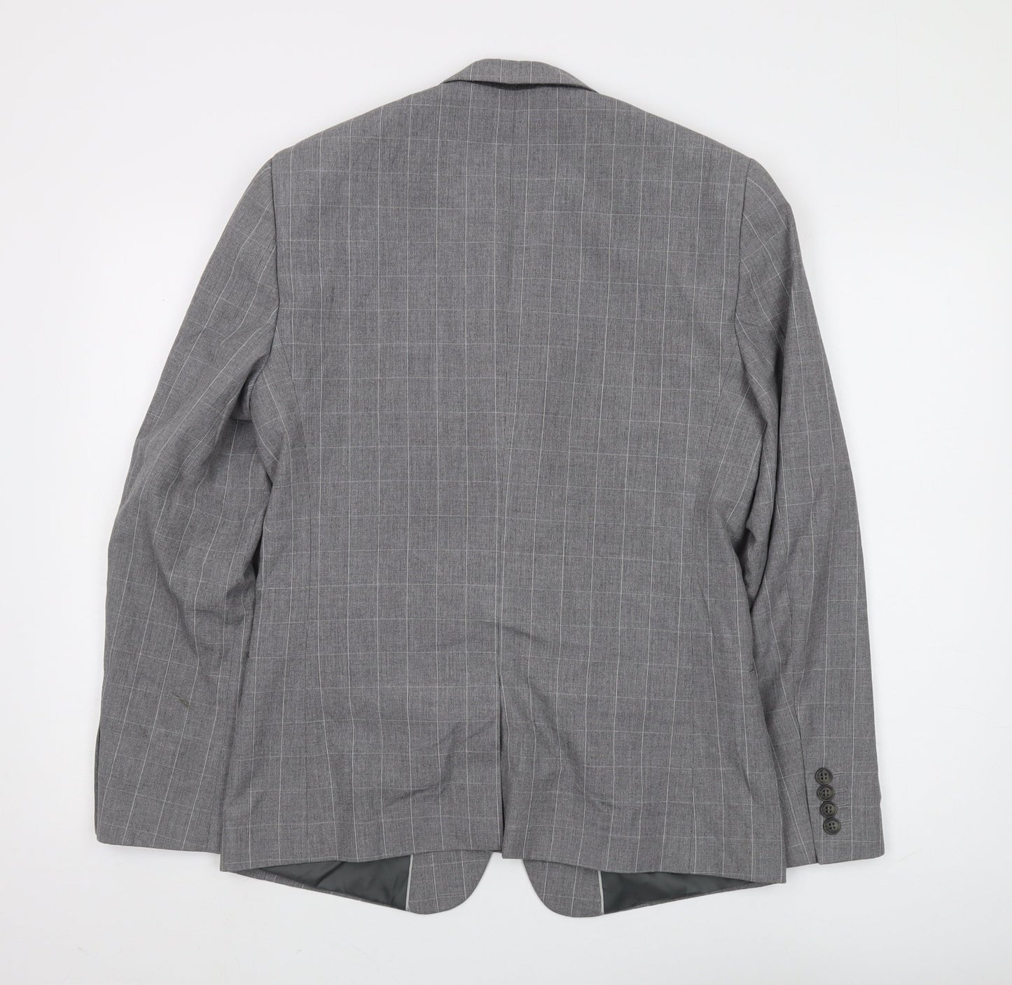 Mens UK Size 38 River Island Regular Grey Suit Jacket