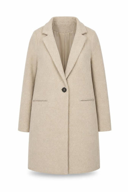 New Look Women's Beige Overcoat, Size 10, Casual & Formal