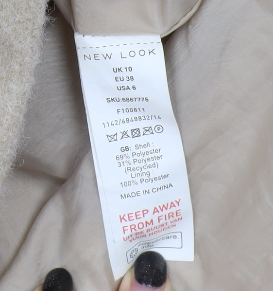 New Look Women's Beige Overcoat, Size 10, Casual & Formal