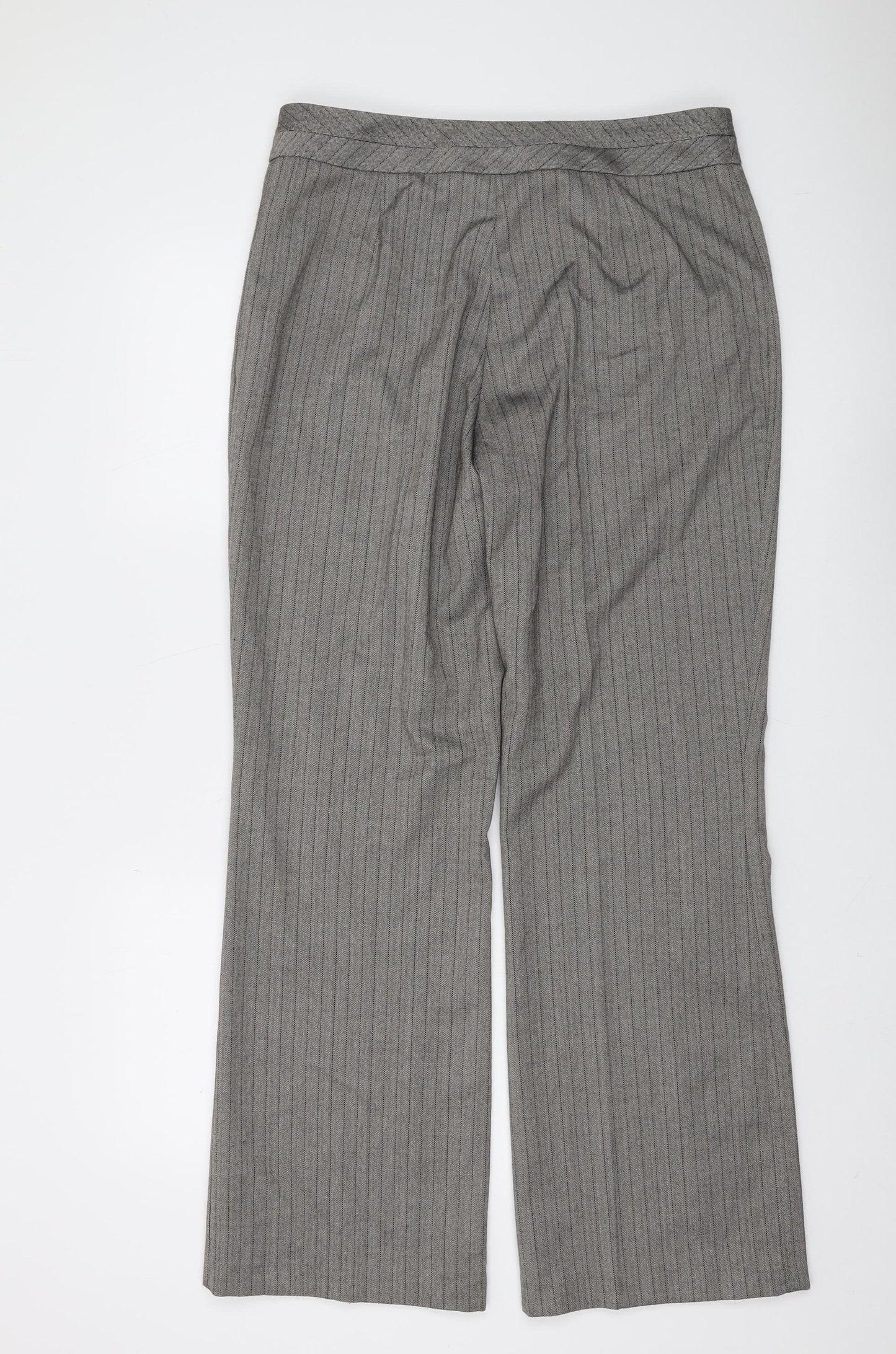 Womens UK Size 14 Marks and Spencer Classic Fit Dress Pants Grey Trousers