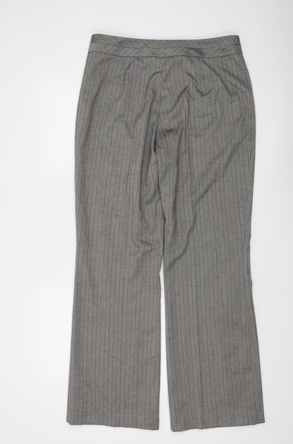 Womens UK Size 14 Marks and Spencer Classic Fit Dress Pants Grey Trousers