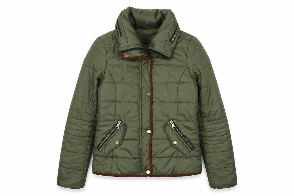 Womens UK Size S Only Green Puffer Jacket