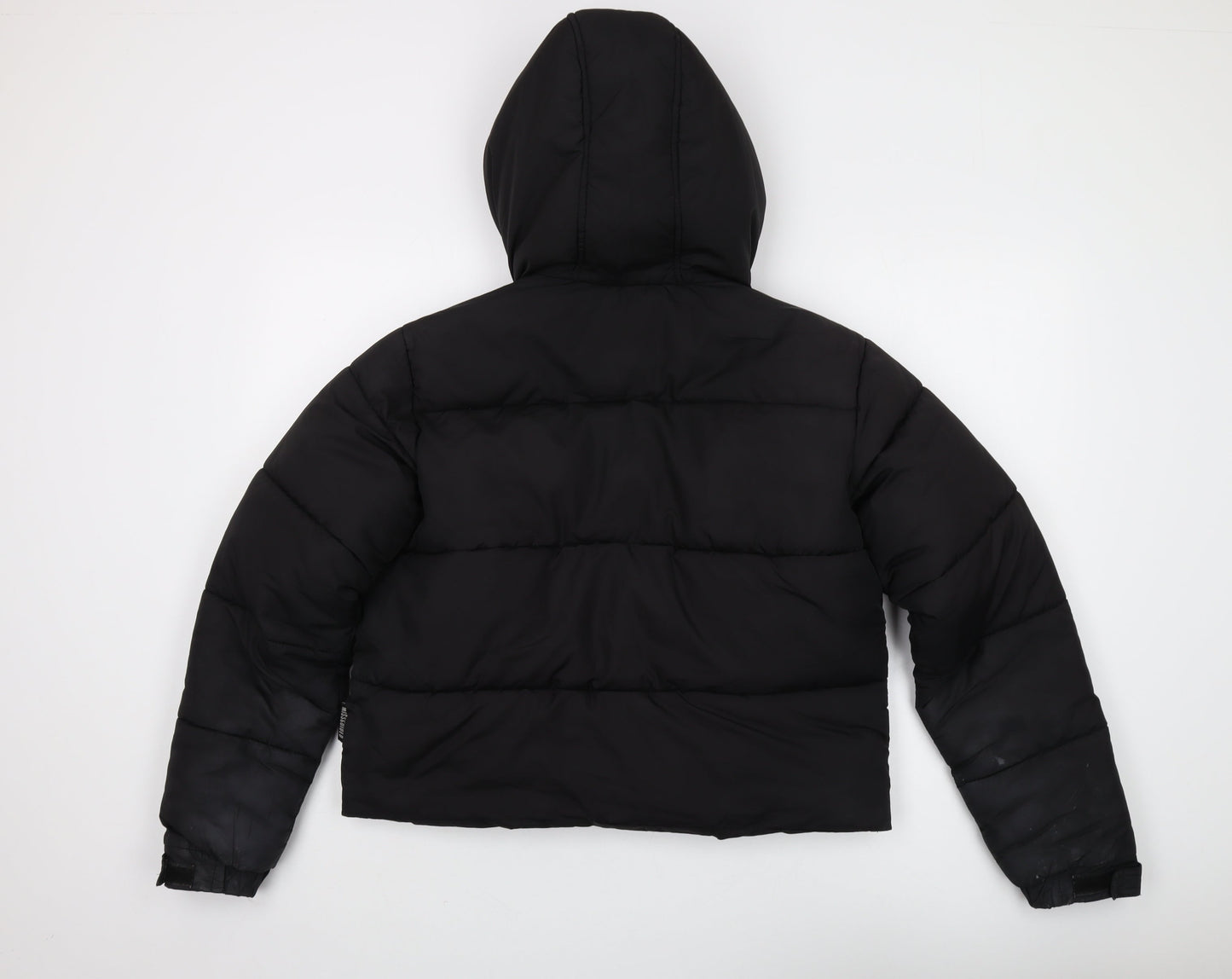 Missguided Women's Black Hooded Puffer Jacket Size 8