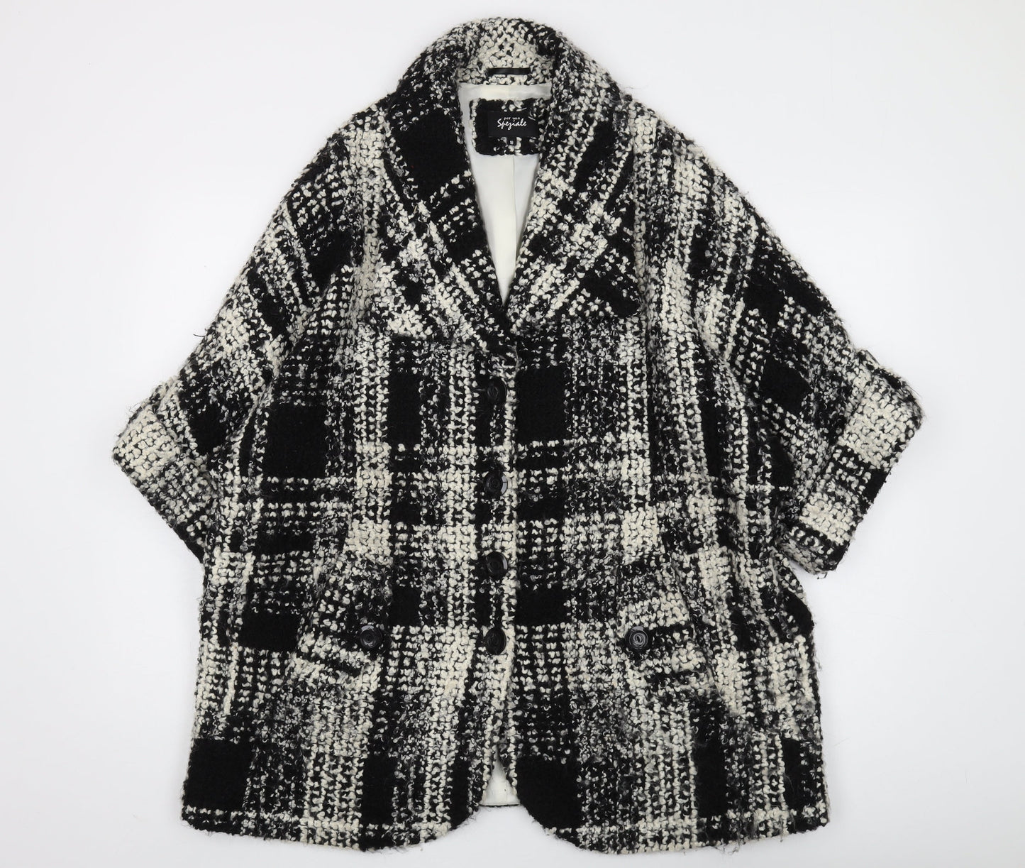 Womens UK Size 16 Per Una Black Overcoat
