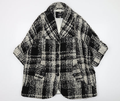 Womens UK Size 16 Per Una Black Overcoat