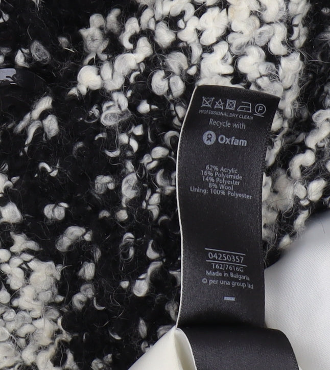 Womens UK Size 16 Per Una Black Overcoat