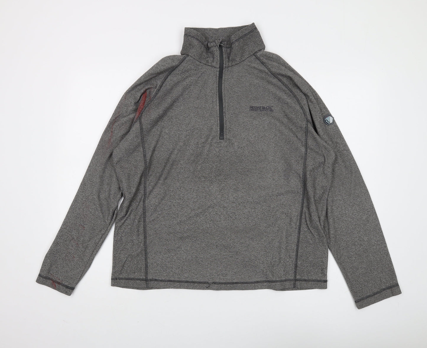 Mens UK Size XL Regatta Grey 1/4 Zip Sweatshirt