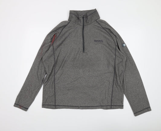 Mens UK Size XL Regatta Grey 1/4 Zip Sweatshirt
