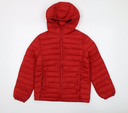 MNG Boys Red Hooded Puffer Jacket 13-14 Years
