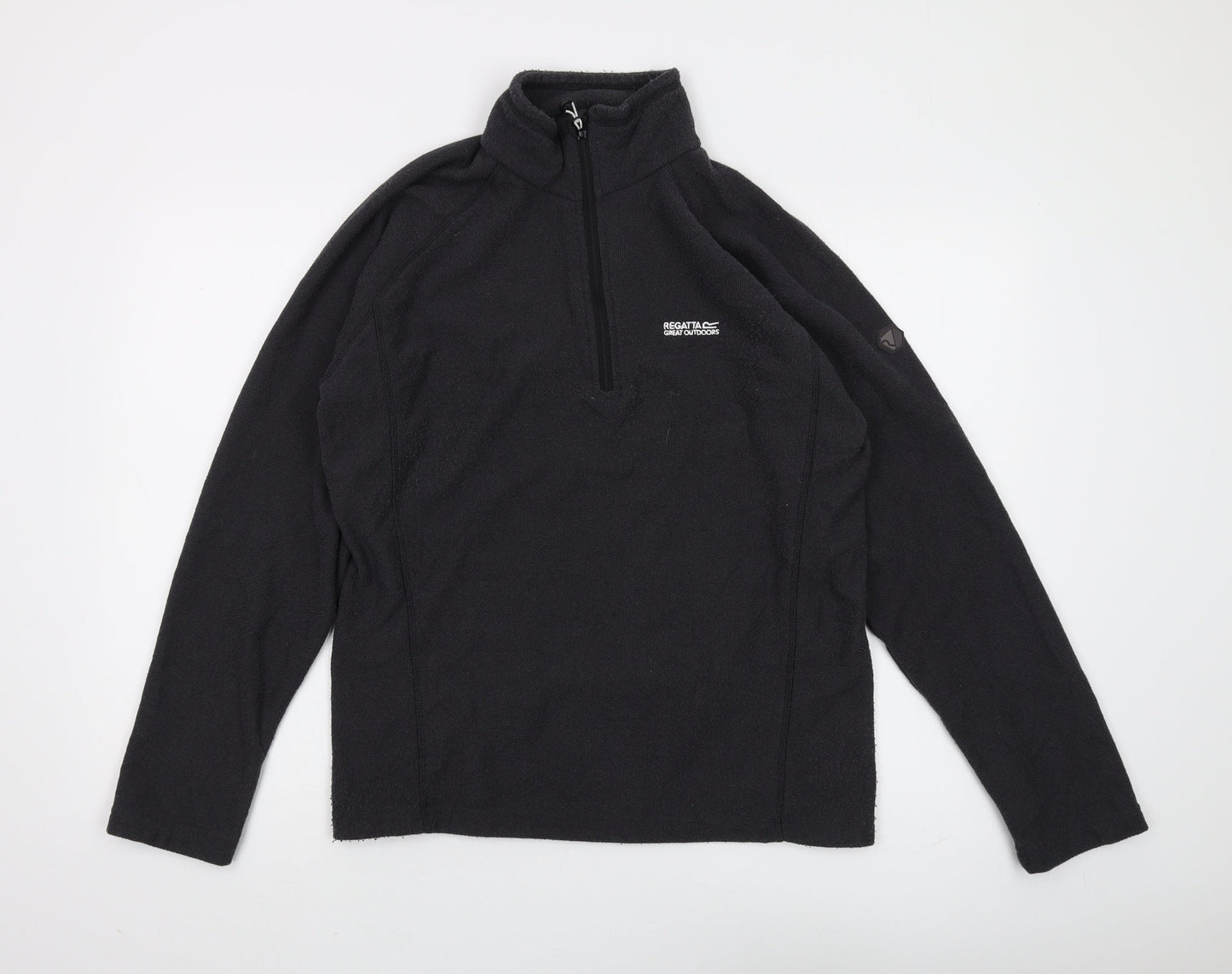 Mens UK Size M Regatta Black 1/4 Zip Sweatshirt