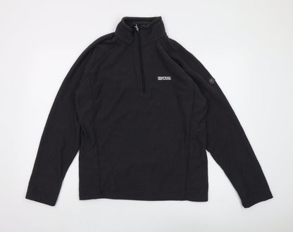Mens UK Size M Regatta Black 1/4 Zip Sweatshirt