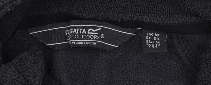 Mens UK Size M Regatta Black 1/4 Zip Sweatshirt