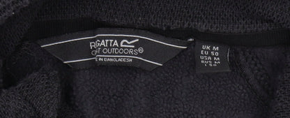 Mens UK Size M Regatta Black 1/4 Zip Sweatshirt