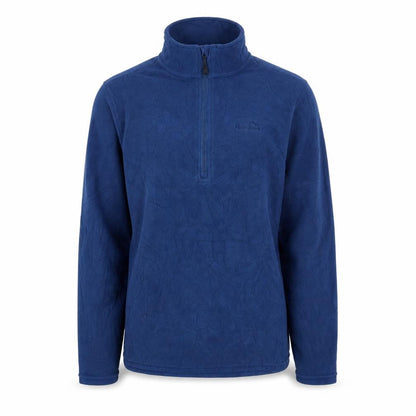 Front view of Peter Storm Blue XS unisex 1/4 zip fleece sweatshirt
