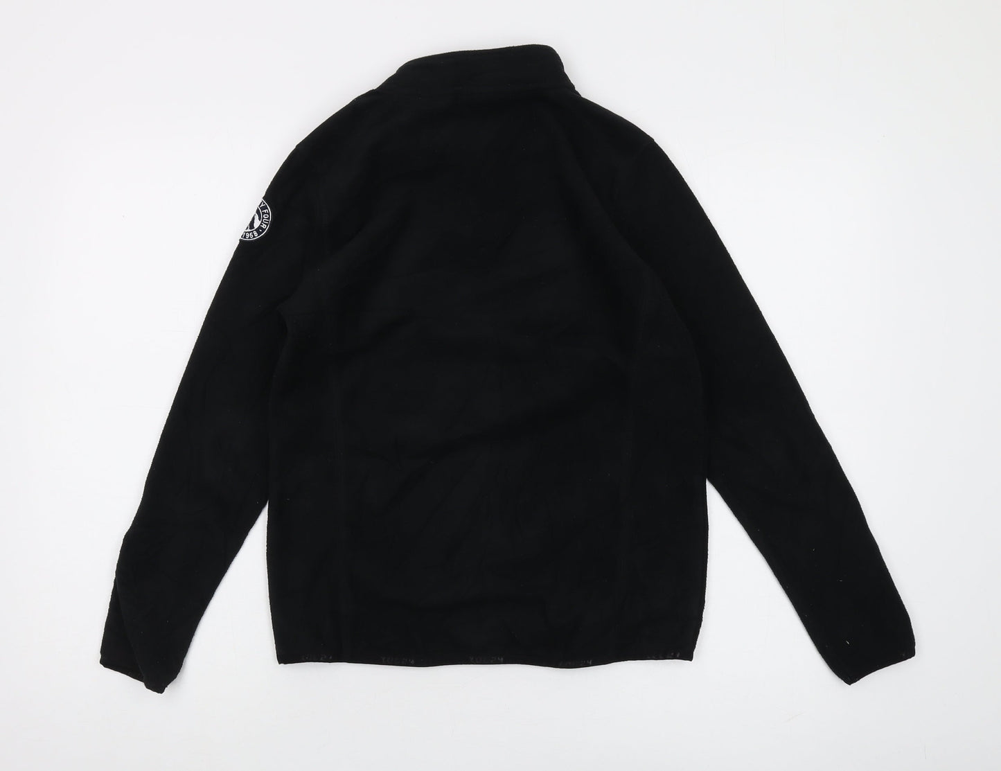 TOG24 Boys Black Fleece 1/4 Zip Hoodie Size 13 Years