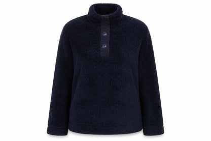 Womens UK Size 14 Regatta Blue Henley Sweatshirt