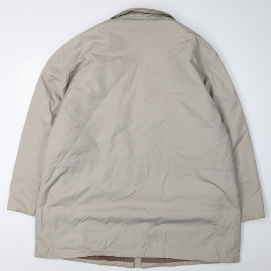 Aldon Men's Beige Overcoat 46 Regular Lined