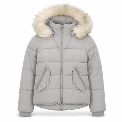 Topshop Women's Grey Puffer Jacket Size 4 Winter
