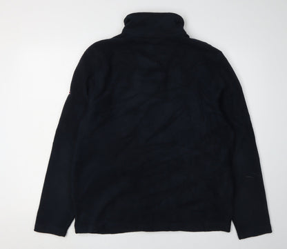 Mens UK Size S Maine New England Black 1/2 Zip Sweatshirt