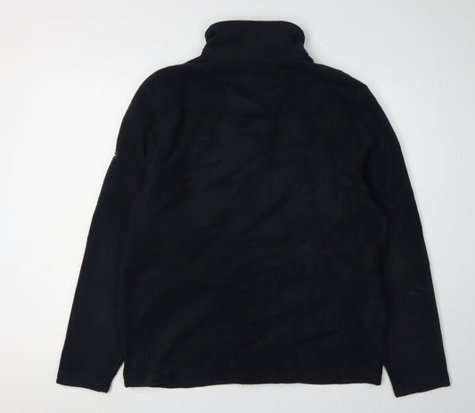 Mens UK Size S Maine New England Black 1/2 Zip Sweatshirt