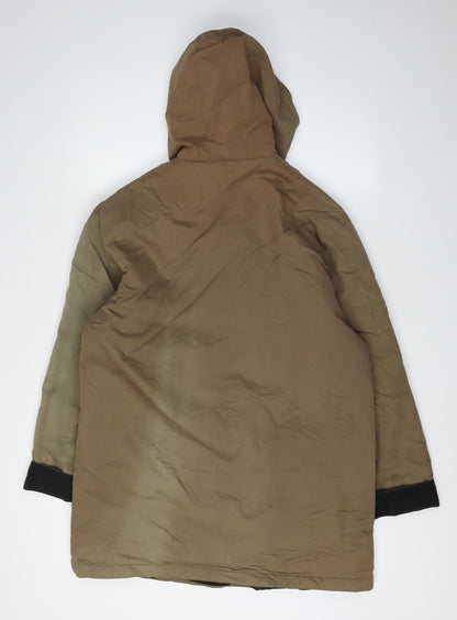 Panwear Women's Brown Hooded Parka Jacket Size 10 Casual