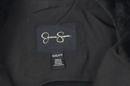 Jessica Simpson Women's Black Parka Coat XS Hooded Zip