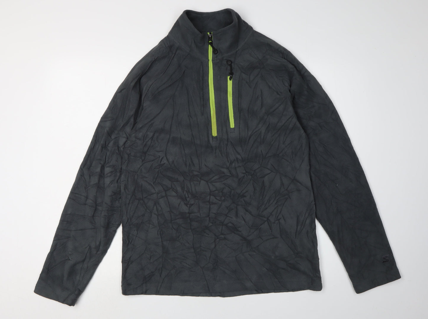Starter Men's Grey 1/2 Zip Fleece Sweatshirt - Size S, Lightweight