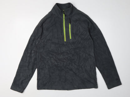Starter Men's Grey 1/2 Zip Fleece Sweatshirt - Size S, Lightweight