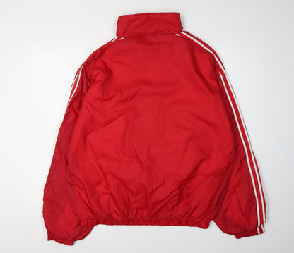 Mens UK Size L Charles River Apparel Red Windbreaker Coat