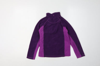Mountain Warehouse Girls Purple Fleece 1/2 Zip Sweatshirt 7-8