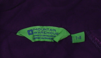 Mountain Warehouse Girls Purple Fleece 1/2 Zip Sweatshirt 7-8