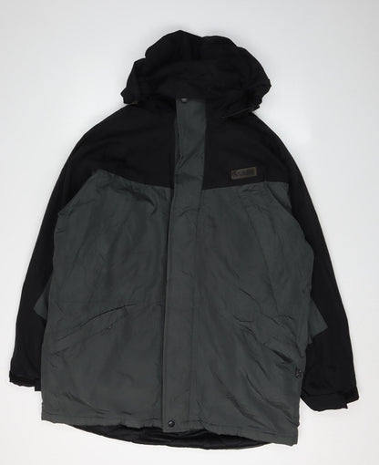 Aldon Men's Green & Black Hooded Parka Jacket L