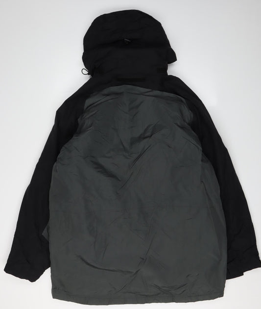 Aldon Men's Green & Black Hooded Parka Jacket L