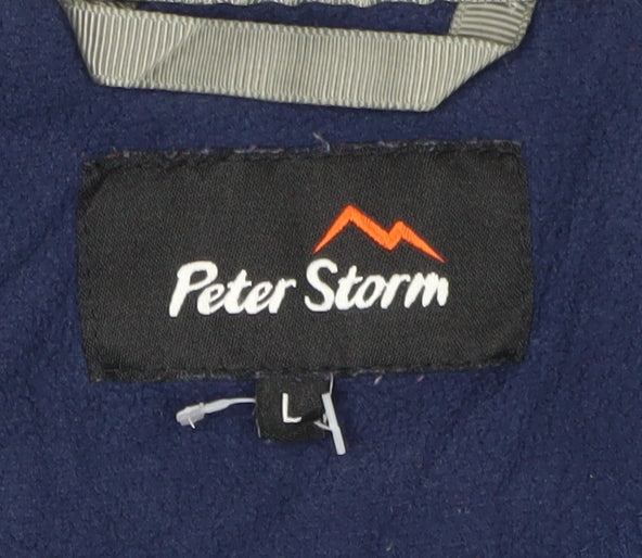 Mens UK Size L Peter Storm Blue 1/4 Zip Sweatshirt