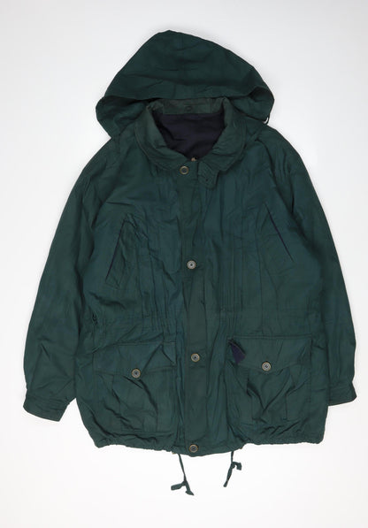 Mens UK Size L Casual Club Green Parka Coat