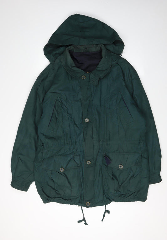 Mens UK Size L Casual Club Green Parka Coat