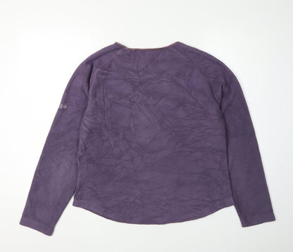 Regatta Women's Purple Sweatshirt, Size 14, Fleece V-Neck