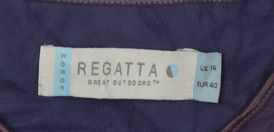 Regatta Women's Purple Sweatshirt, Size 14, Fleece V-Neck