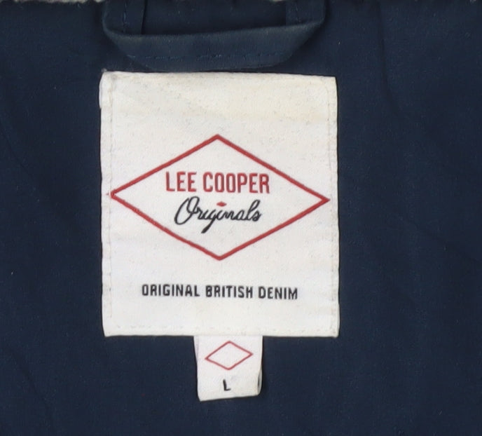 Mens UK Size L Lee Cooper Blue Parka Coat