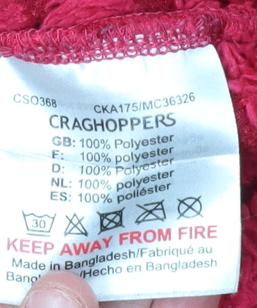 Craghoppers Girls Red 1/4 Zip Jacket, Age 13 Years, Polyester