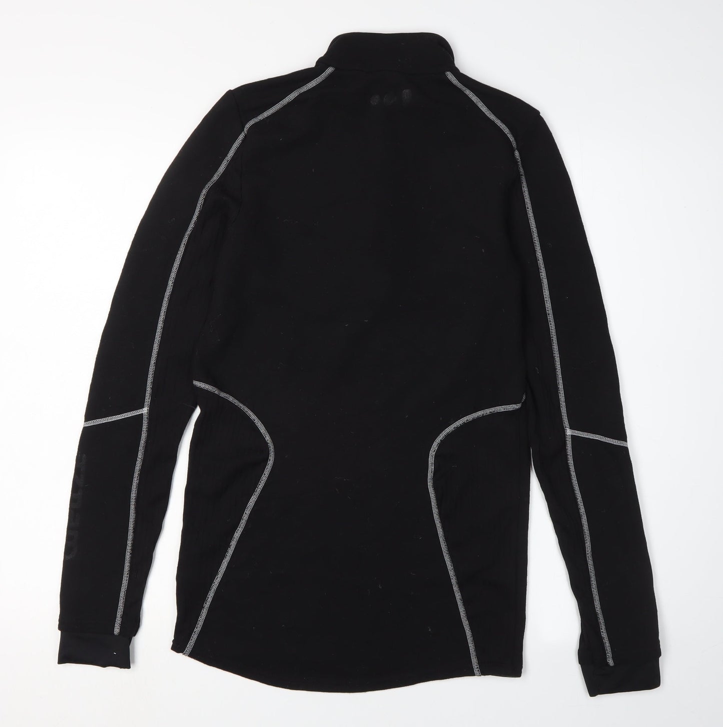 Mens UK Size XS Oxylane Black 1/2 Zip Sweatshirt