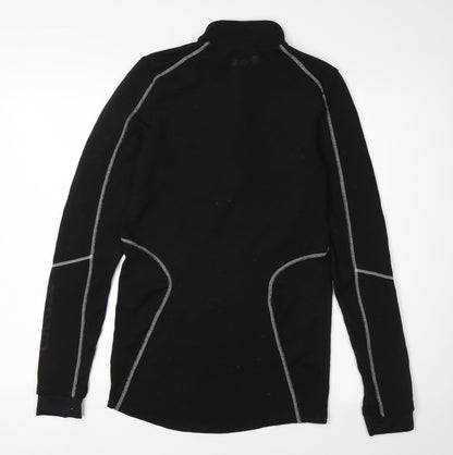 Mens UK Size XS Oxylane Black 1/2 Zip Sweatshirt