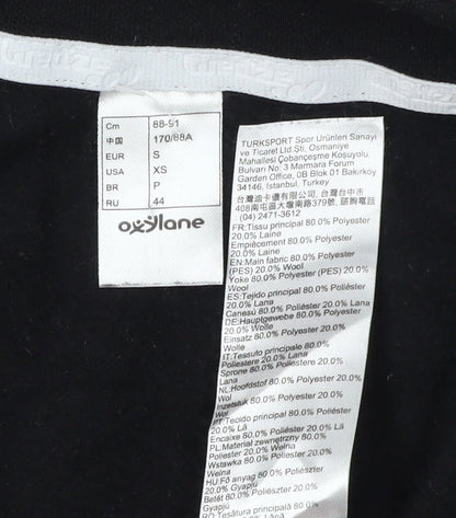 Mens UK Size XS Oxylane Black 1/2 Zip Sweatshirt