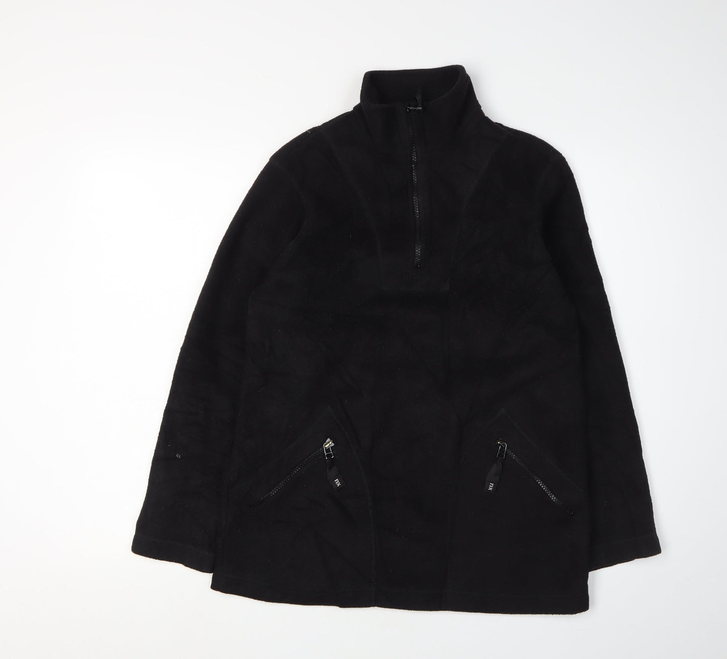 nx Women's Black Fleece Jacket S Casual Zip Pockets